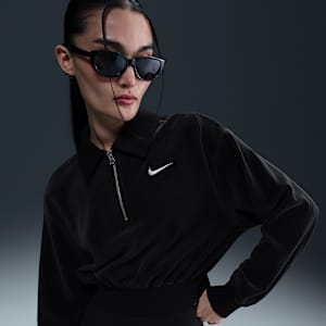 Nike セットアップ　ベロア NIKE公式】ナイキ スポーツウェア ウィメンズ ベロア クロップド 1/4